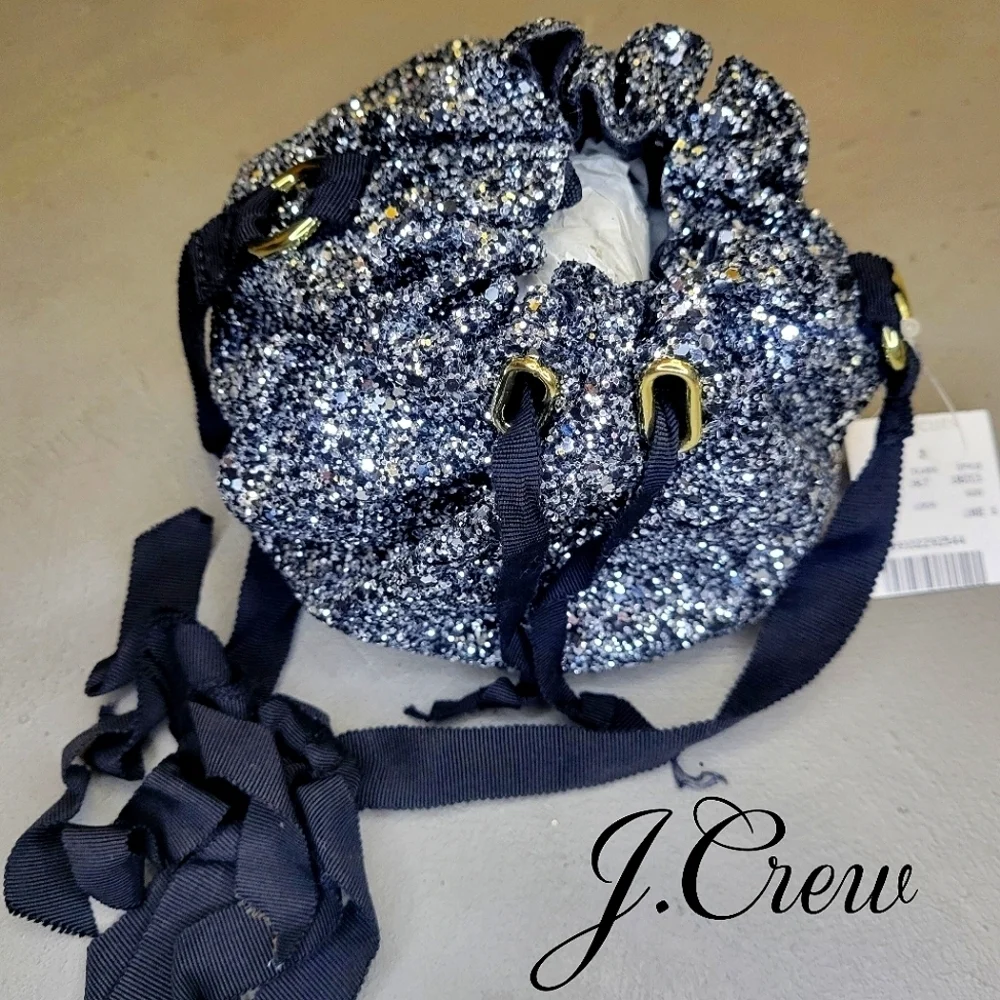 [BNIB] [NWT] Crewcuts Glitters Grosgrain Ribbon Drawstring Bucket Bag